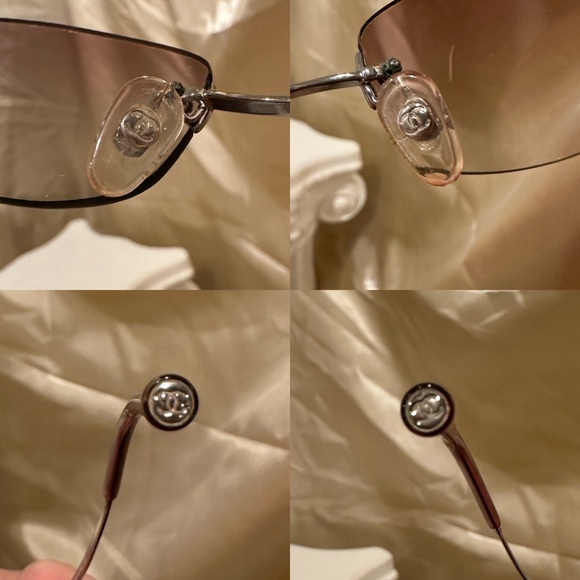 Chanel 4002 Rimless CC Vintage Y2K Sunglasses in Pink Hue - Picture 13 of 16